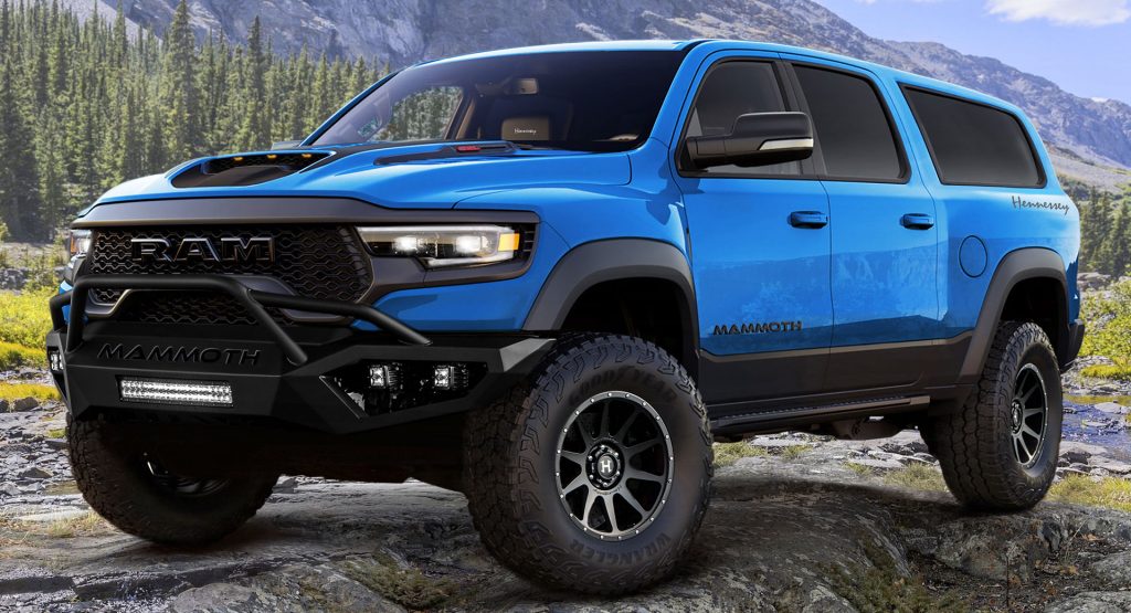 Hennessey’s Mammoth 1000 SUV Is A 7-Seat Ram 1500 TRX That Can Hit 60 MPH In 3.2 Sec