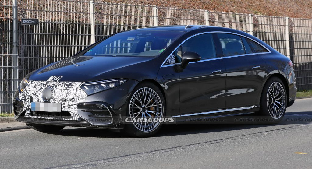  Hotter Mercedes-AMG EQS Electric Performance Sedan Spotted Out In The Open Again