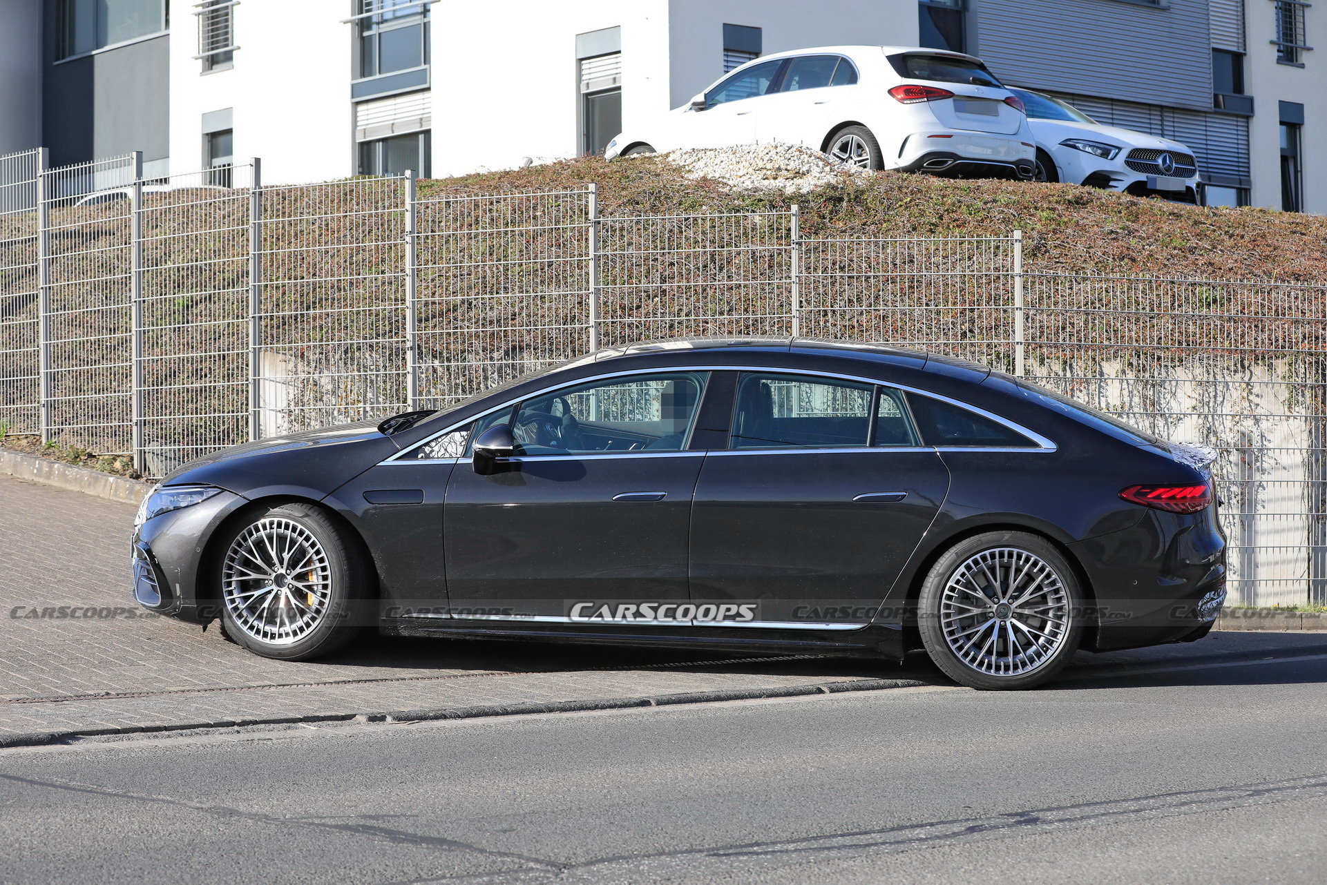 Hotter Mercedes-AMG EQS Electric Performance Sedan Spotted Out In The Open Again