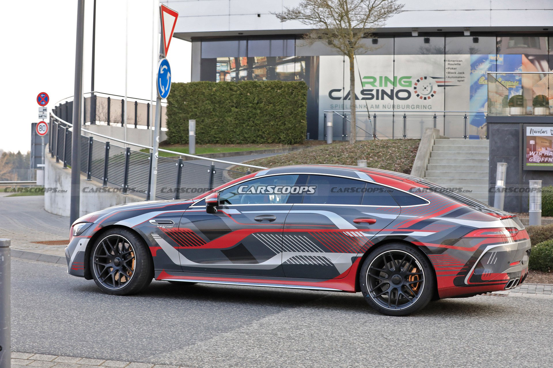 Mercedes-AMG GT 73 4-Door Spied Undisguised, Clearly Shows Off Its Charging Port