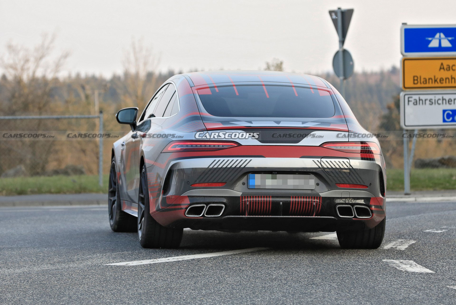 Mercedes-AMG GT 73 4-Door Spied Undisguised, Clearly Shows Off Its Charging Port