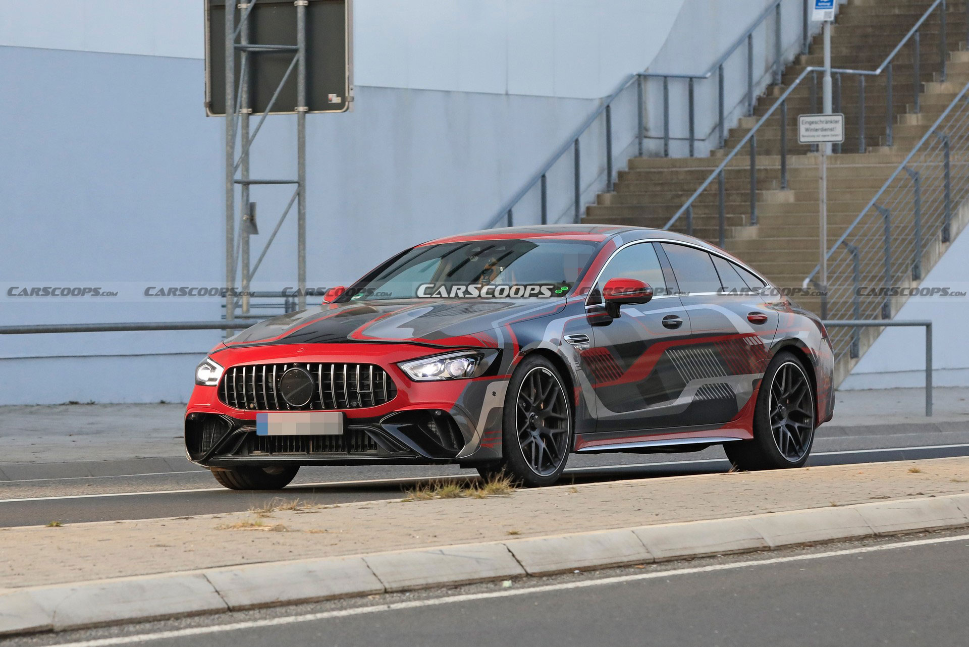 Mercedes-AMG GT 73 4-Door Spied Undisguised, Clearly Shows Off Its Charging Port