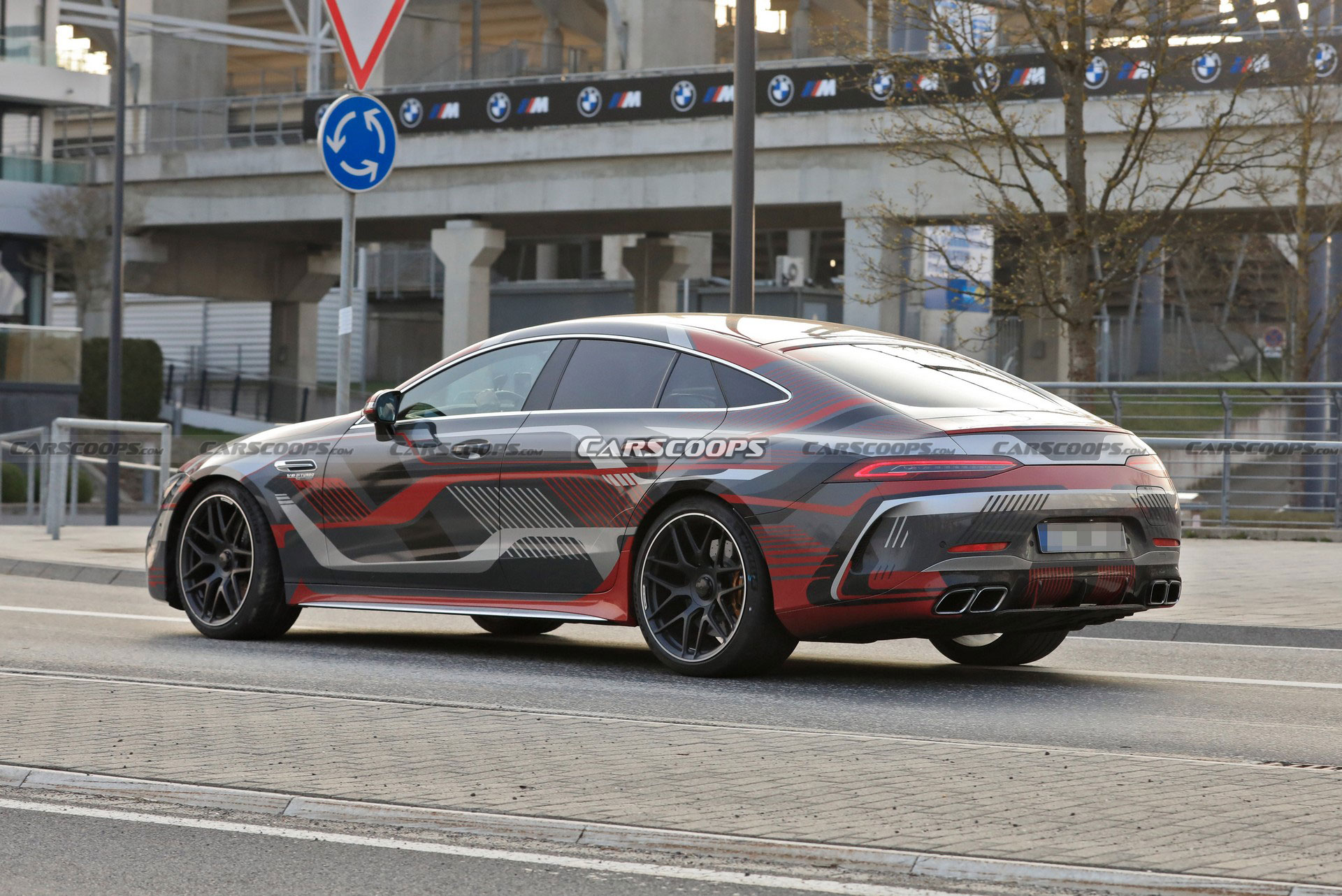 Mercedes-AMG GT 73 4-Door Spied Undisguised, Clearly Shows Off Its Charging Port