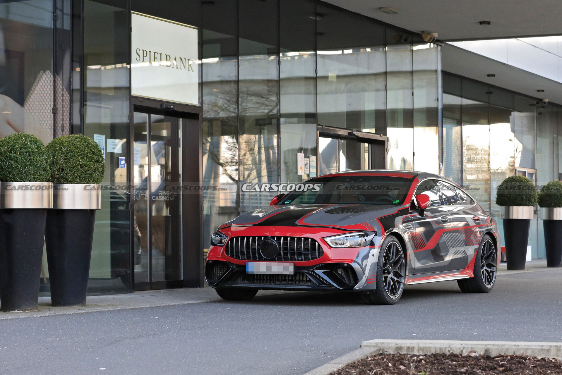 Mercedes-AMG GT 73 4-Door Spied Undisguised, Clearly Shows Off Its Charging Port