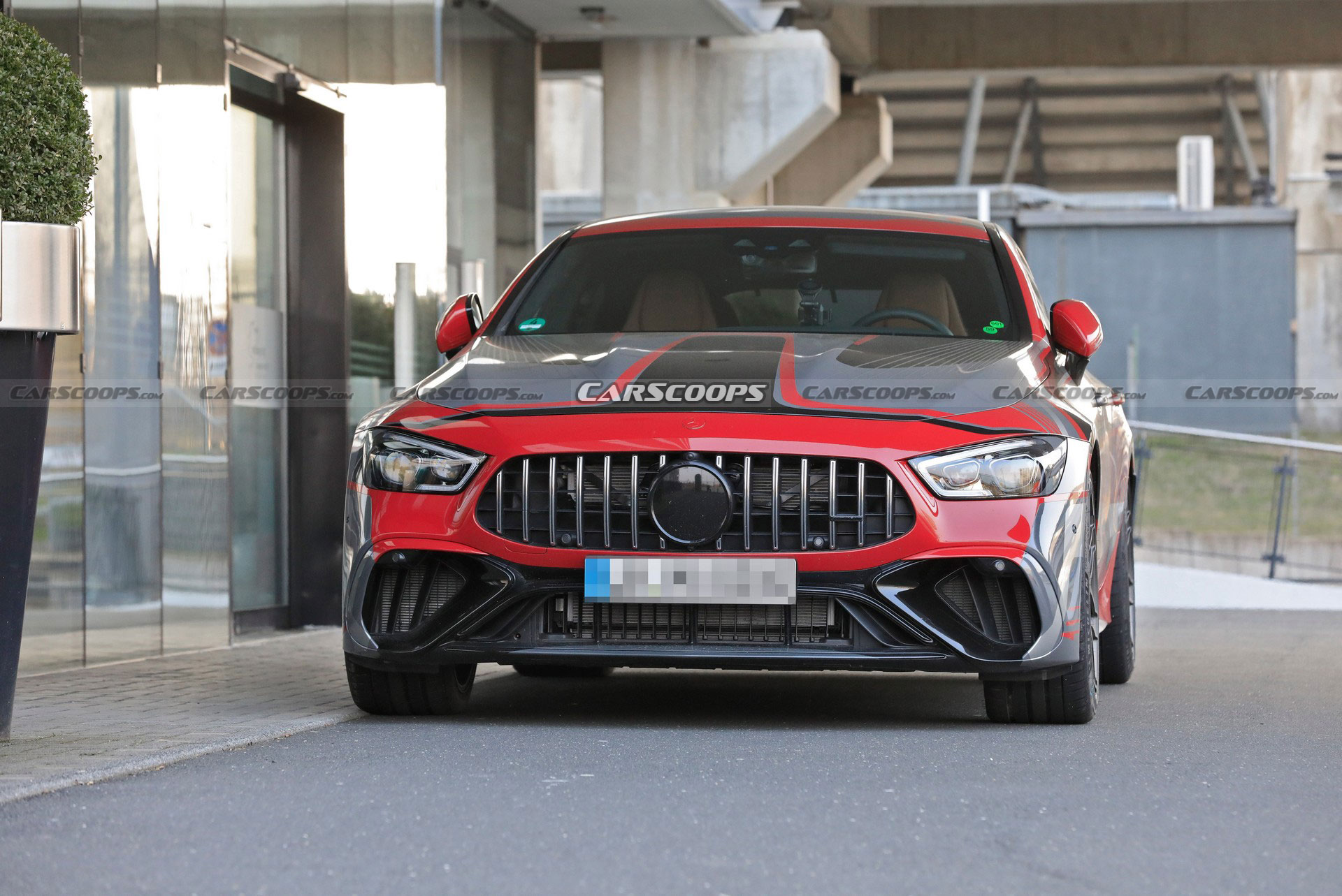 Mercedes-AMG GT 73 4-Door Spied Undisguised, Clearly Shows Off Its Charging Port