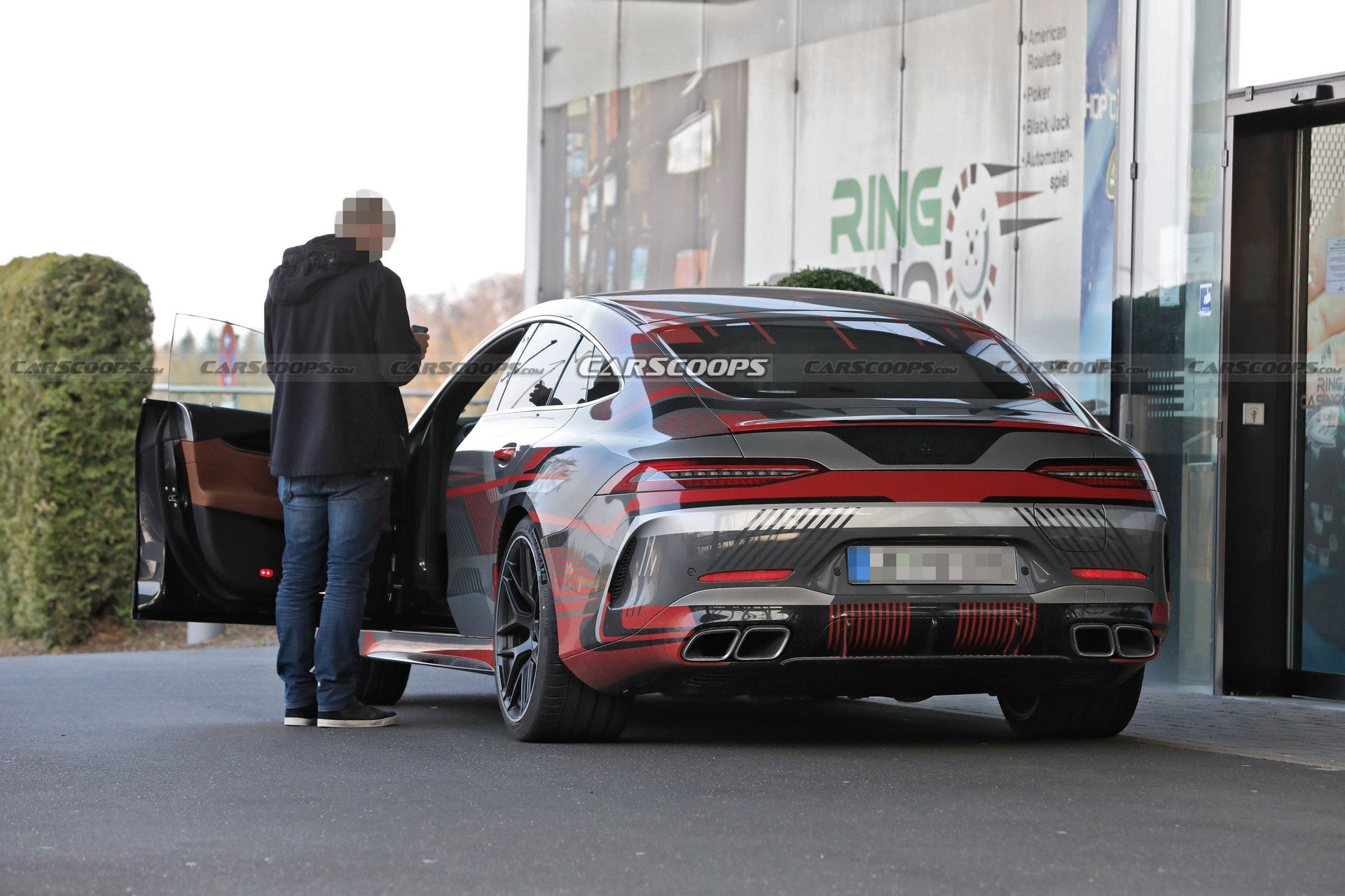 Mercedes-AMG GT 73 4-Door Spied Undisguised, Clearly Shows Off Its Charging Port