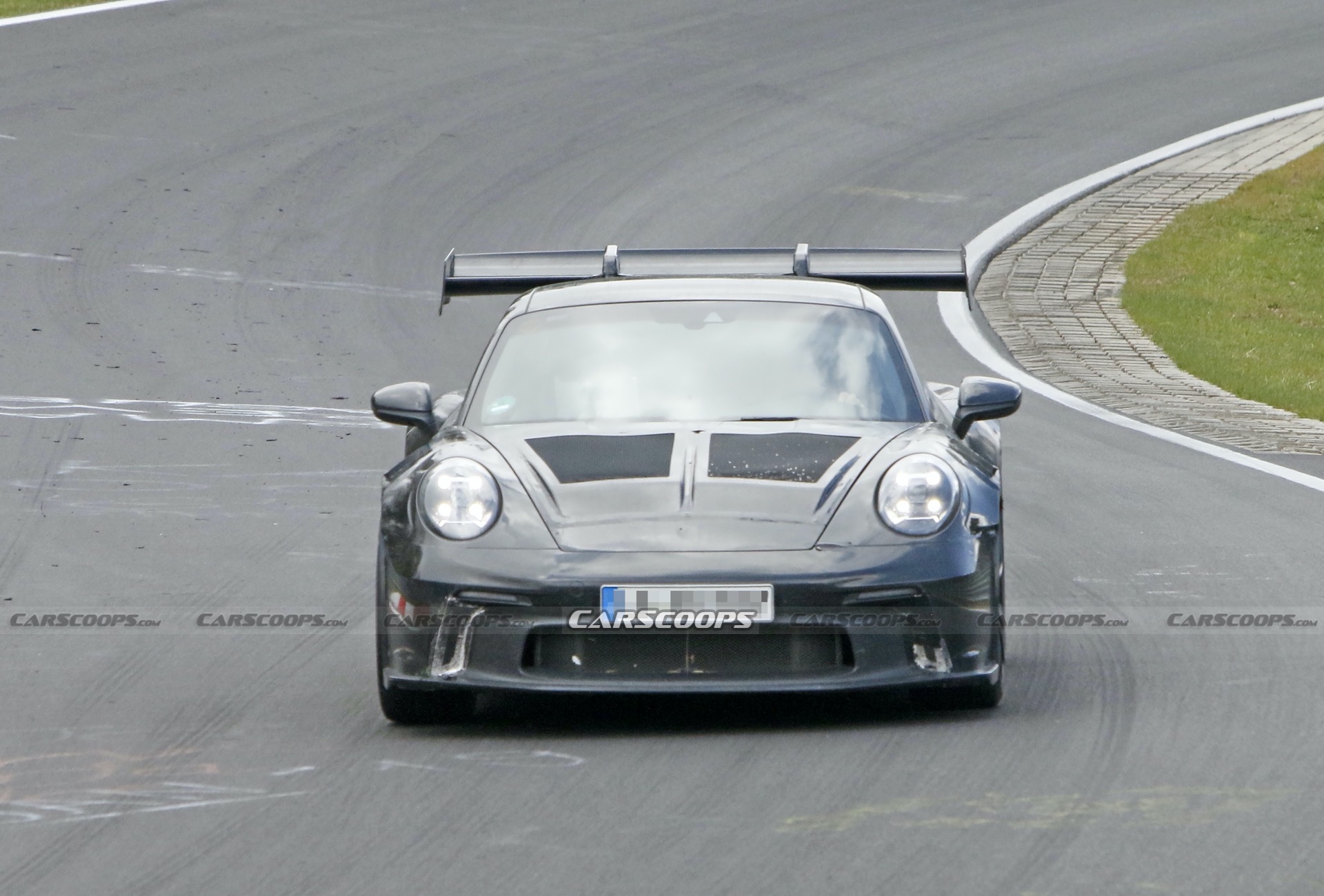 Massive Wing Caught Testing On The Nürburgring, Has New 911 GT3 RS Attached To It