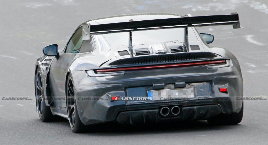 Massive Wing Caught Testing On The Nürburgring, Has New 911 GT3 RS Attached To It