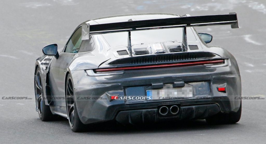  Massive Wing Caught Testing On The Nürburgring, Has New 911 GT3 RS Attached To It