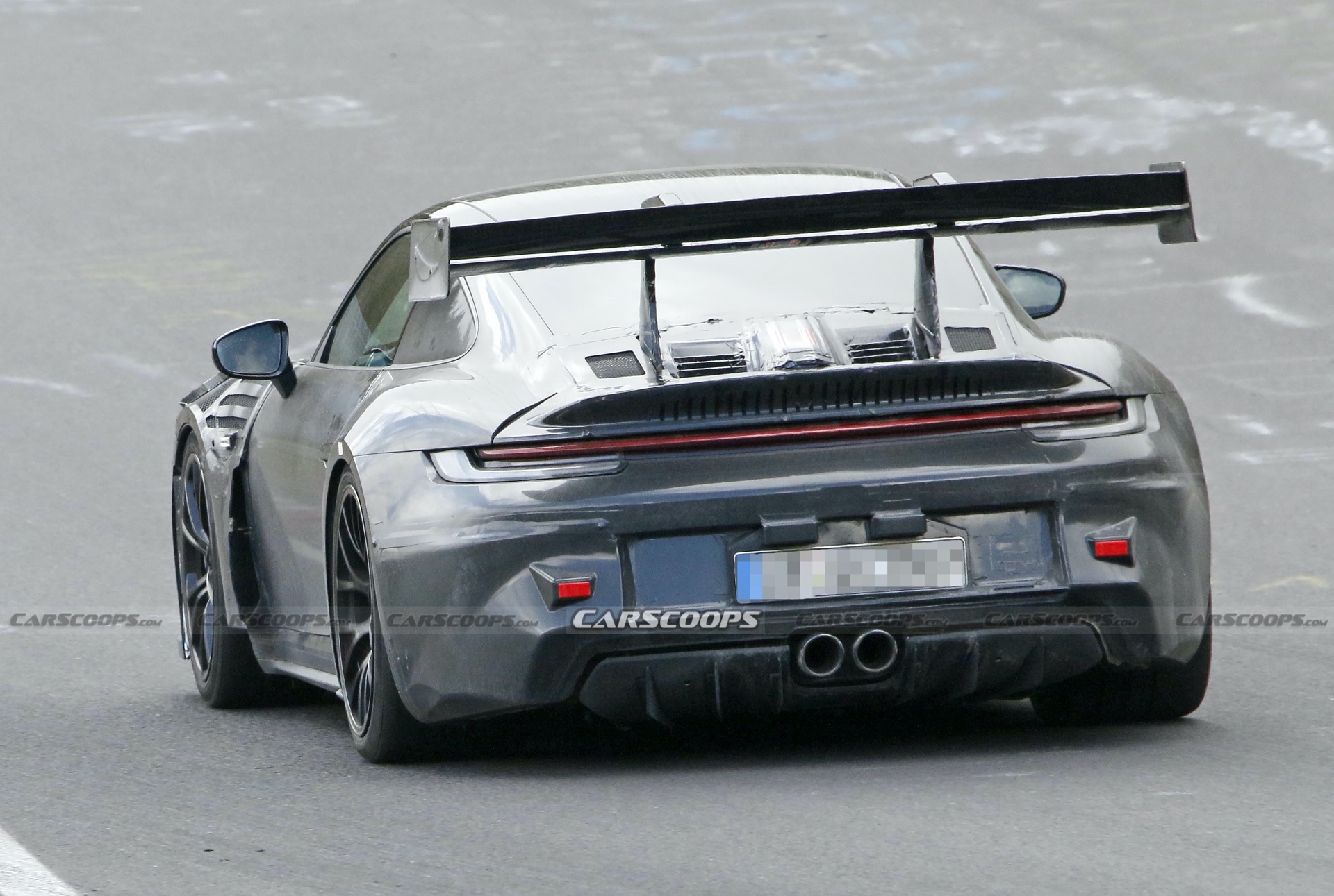 Massive Wing Caught Testing On The Nürburgring, Has New 911 GT3 RS Attached To It