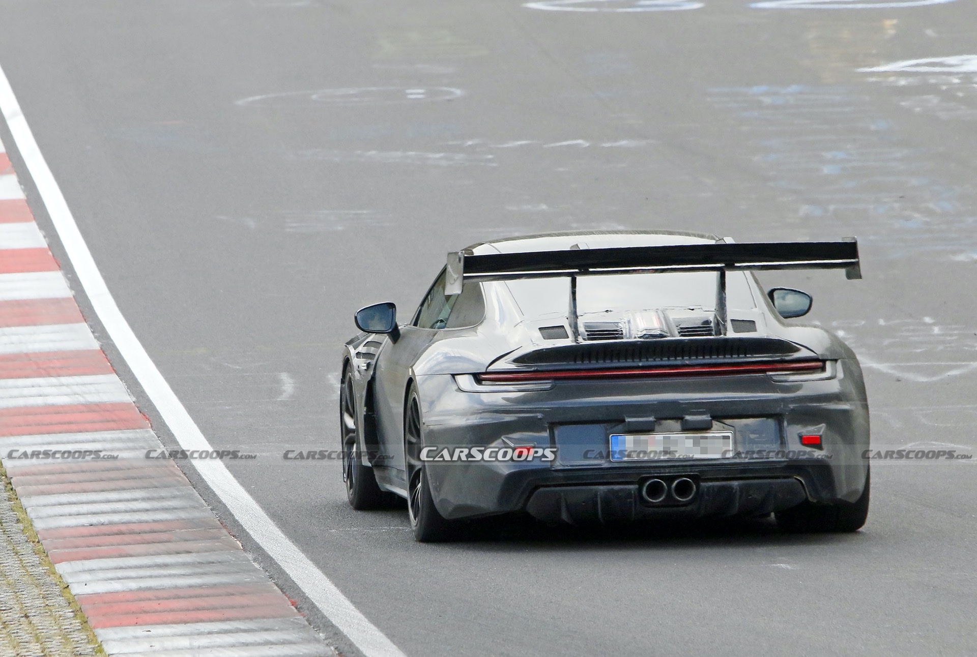 Massive Wing Caught Testing On The Nürburgring, Has New 911 GT3 RS Attached To It