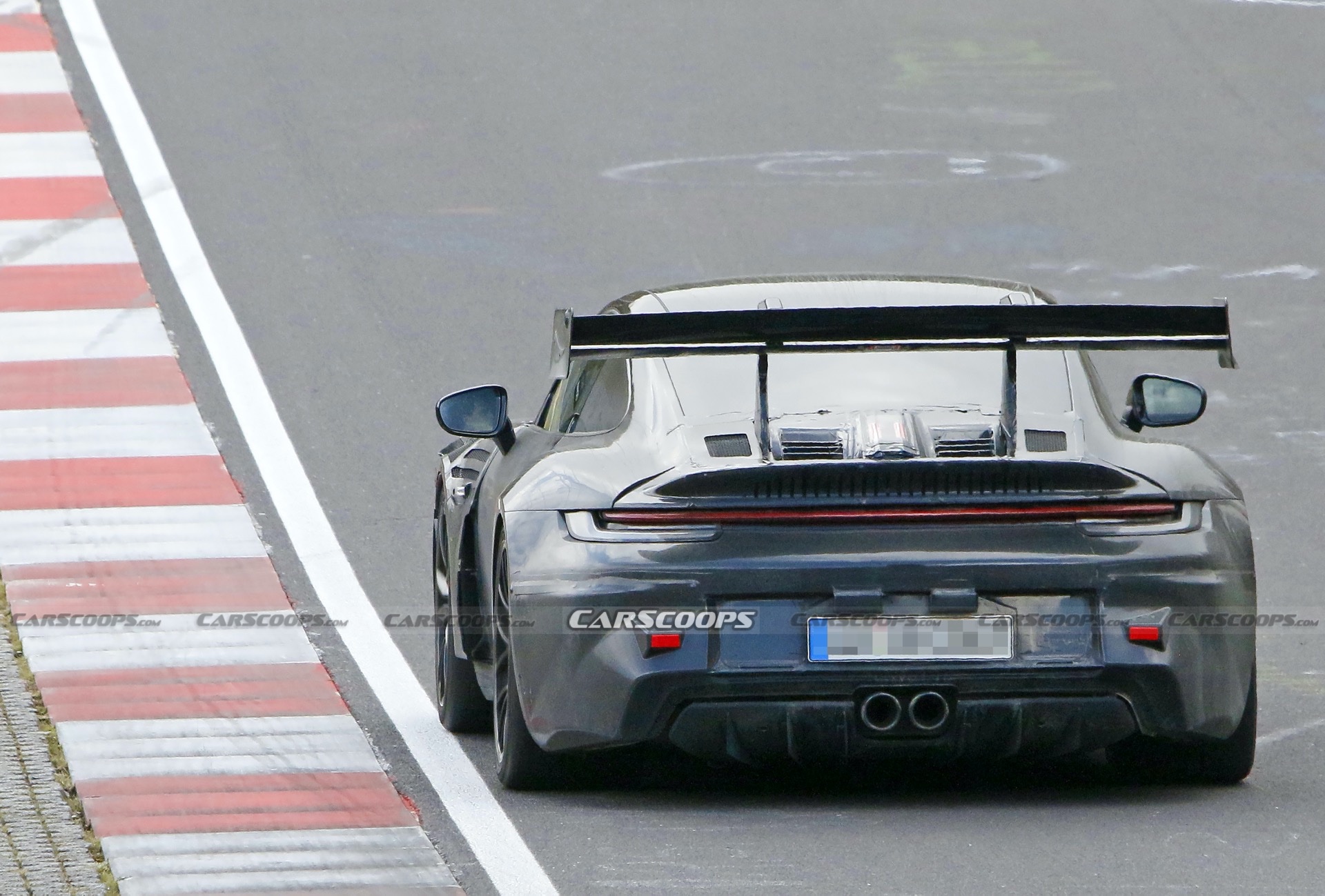 Massive Wing Caught Testing On The Nürburgring, Has New 911 GT3 RS Attached To It