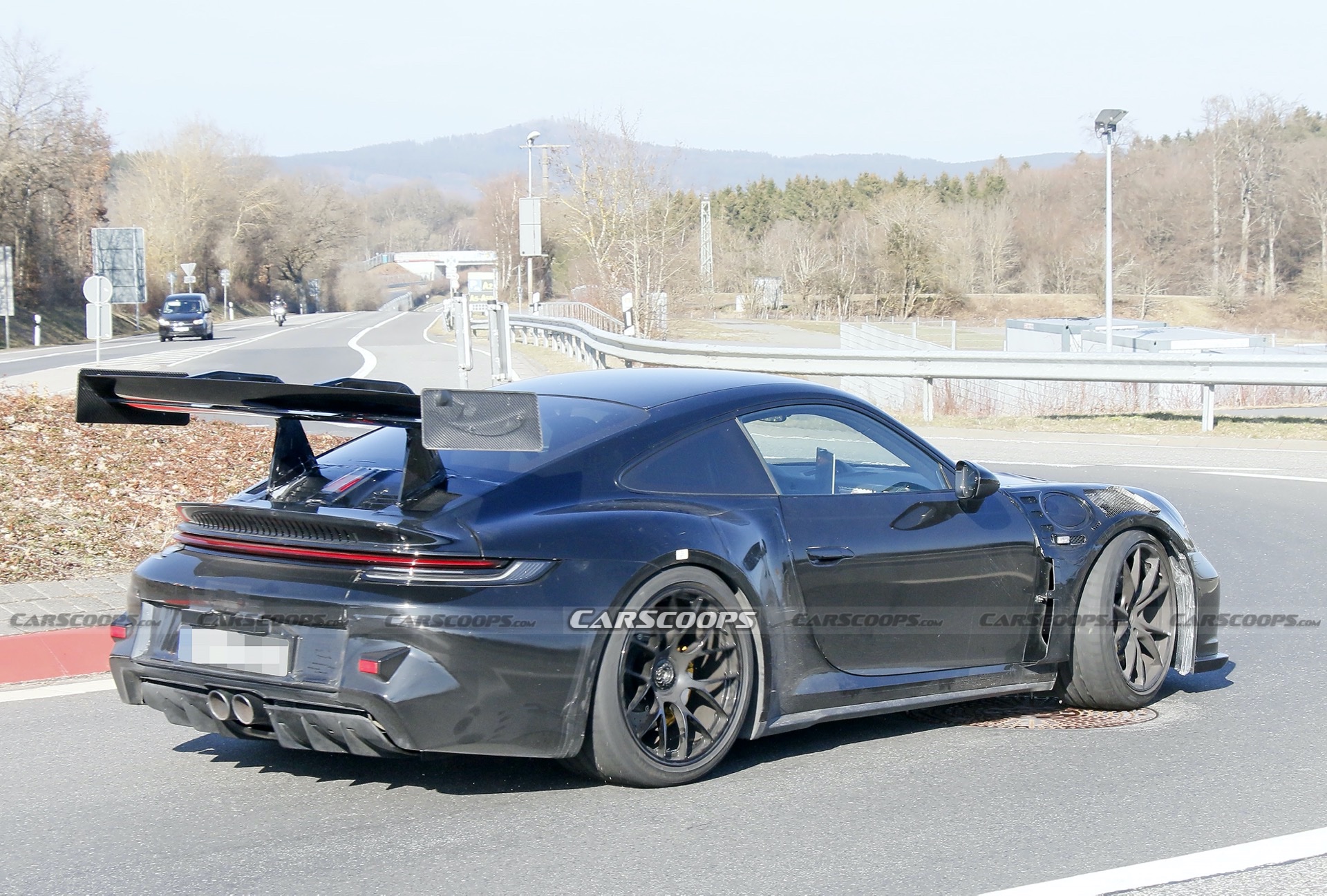 Massive Wing Caught Testing On The Nürburgring, Has New 911 GT3 RS Attached To It