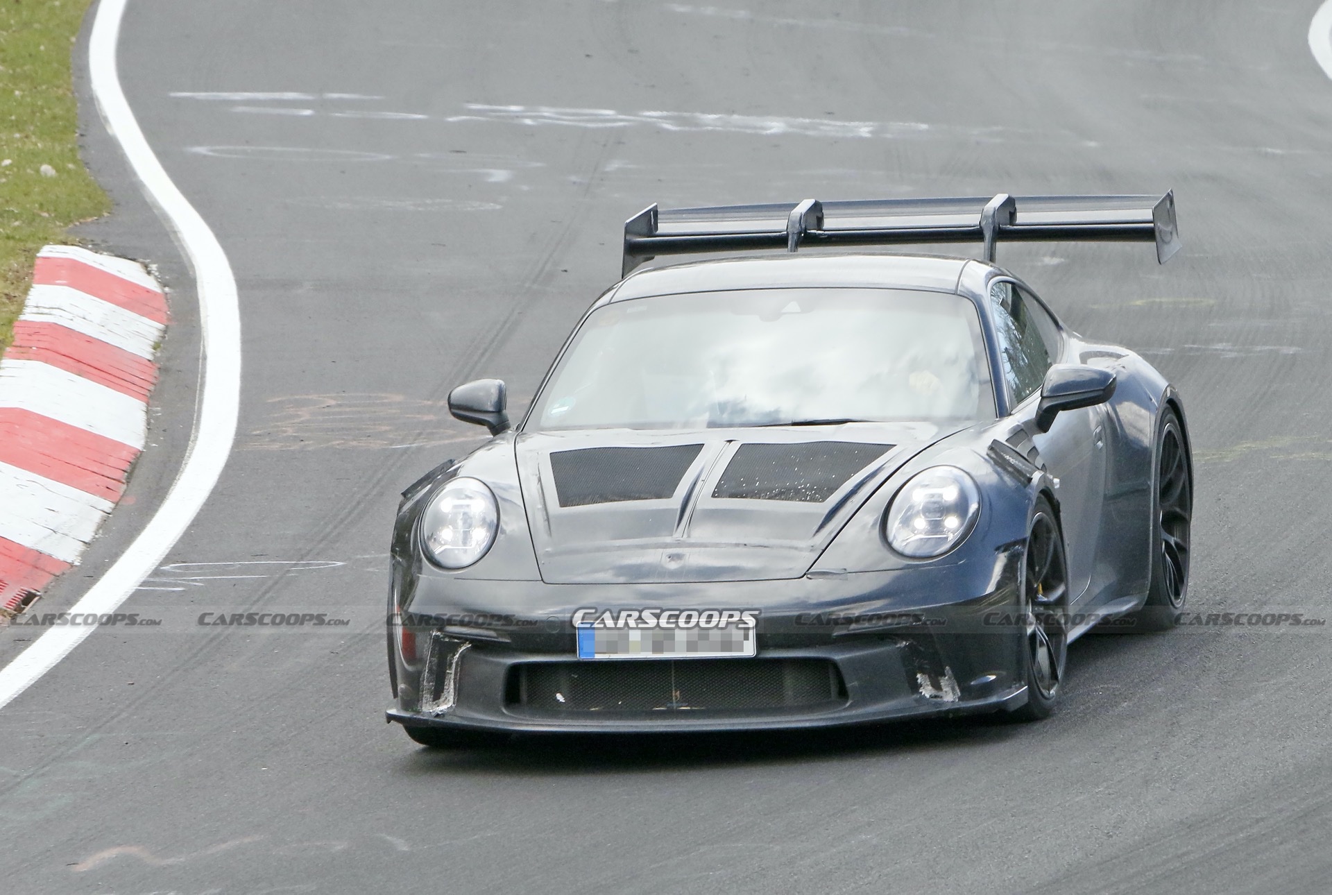 Massive Wing Caught Testing On The Nürburgring, Has New 911 GT3 RS Attached To It