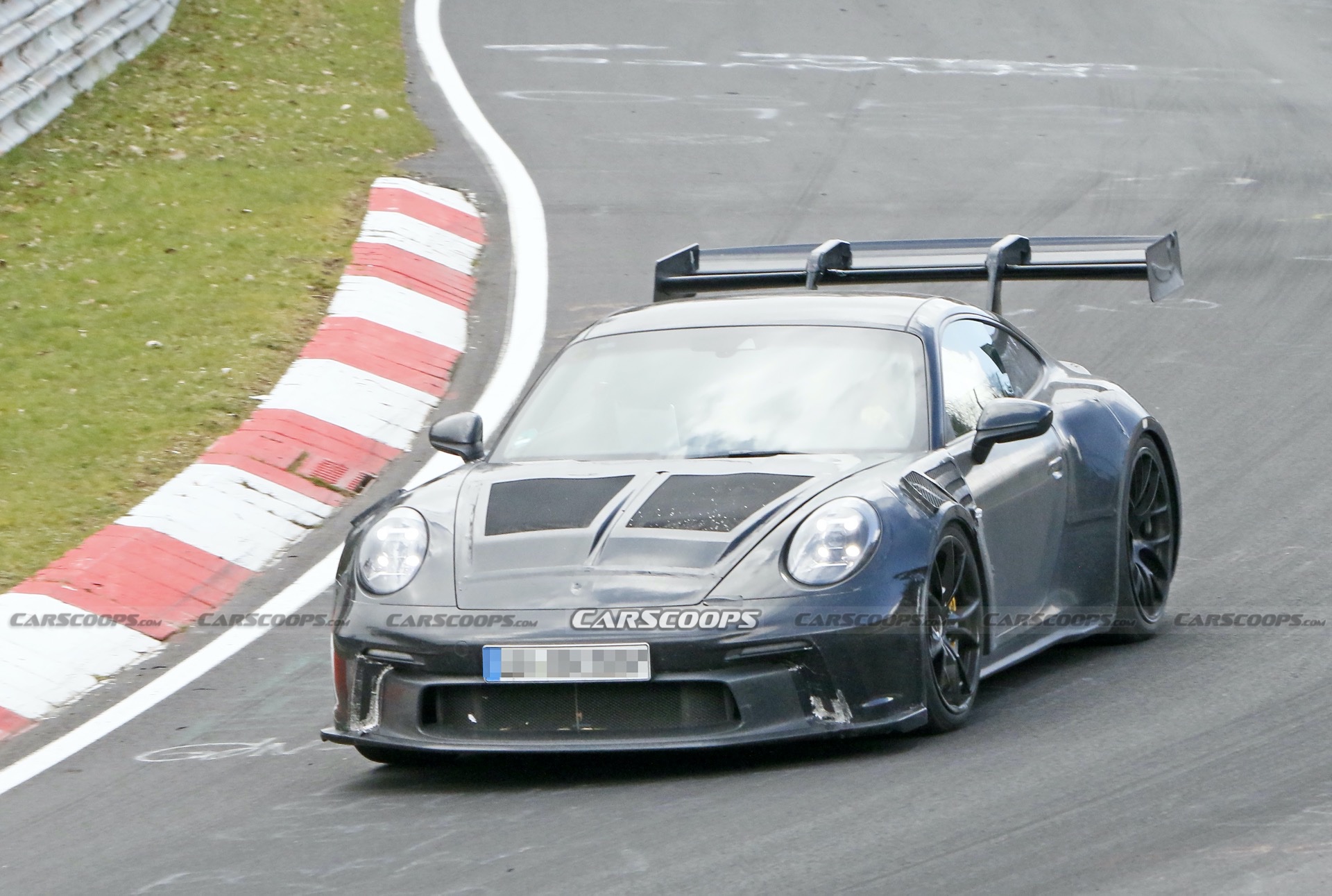 Massive Wing Caught Testing On The Nürburgring, Has New 911 GT3 RS Attached To It