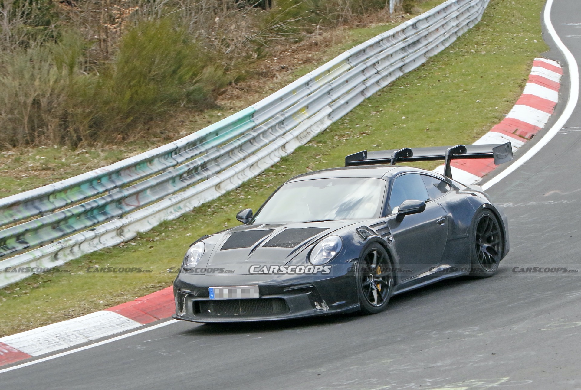 Massive Wing Caught Testing On The Nürburgring, Has New 911 GT3 RS Attached To It