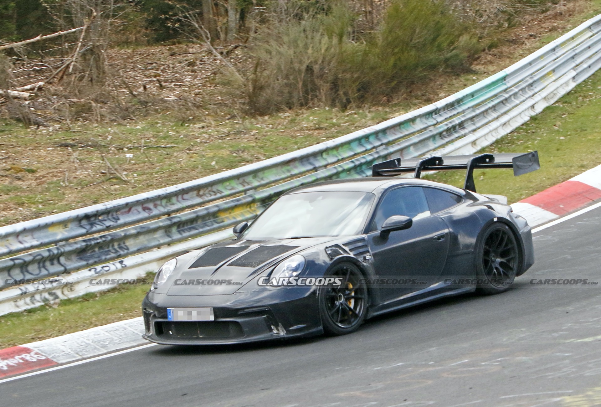 Massive Wing Caught Testing On The Nürburgring, Has New 911 GT3 RS Attached To It
