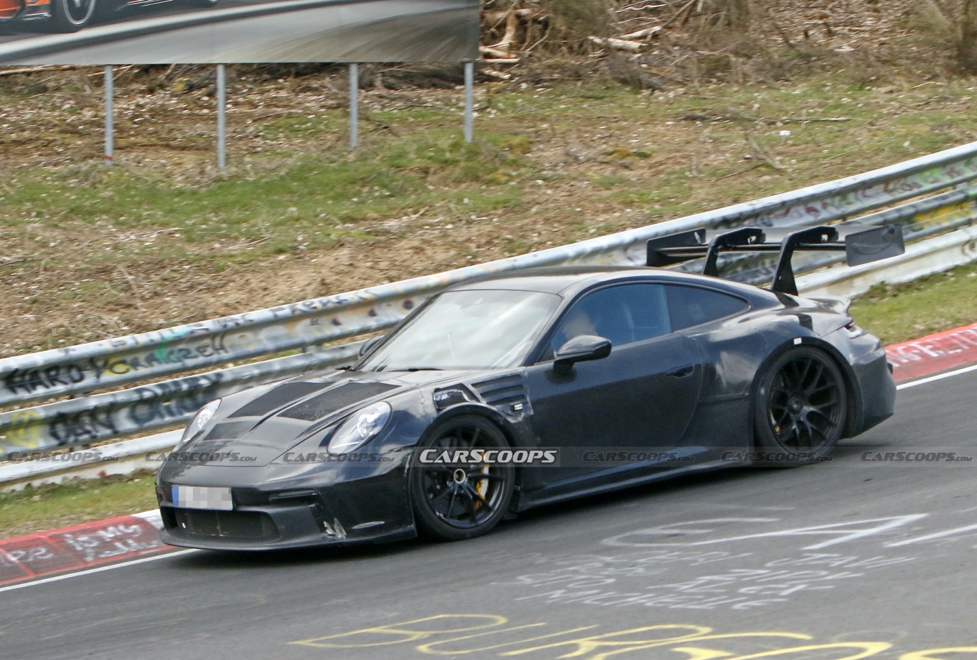 Massive Wing Caught Testing On The Nürburgring, Has New 911 GT3 RS Attached To It