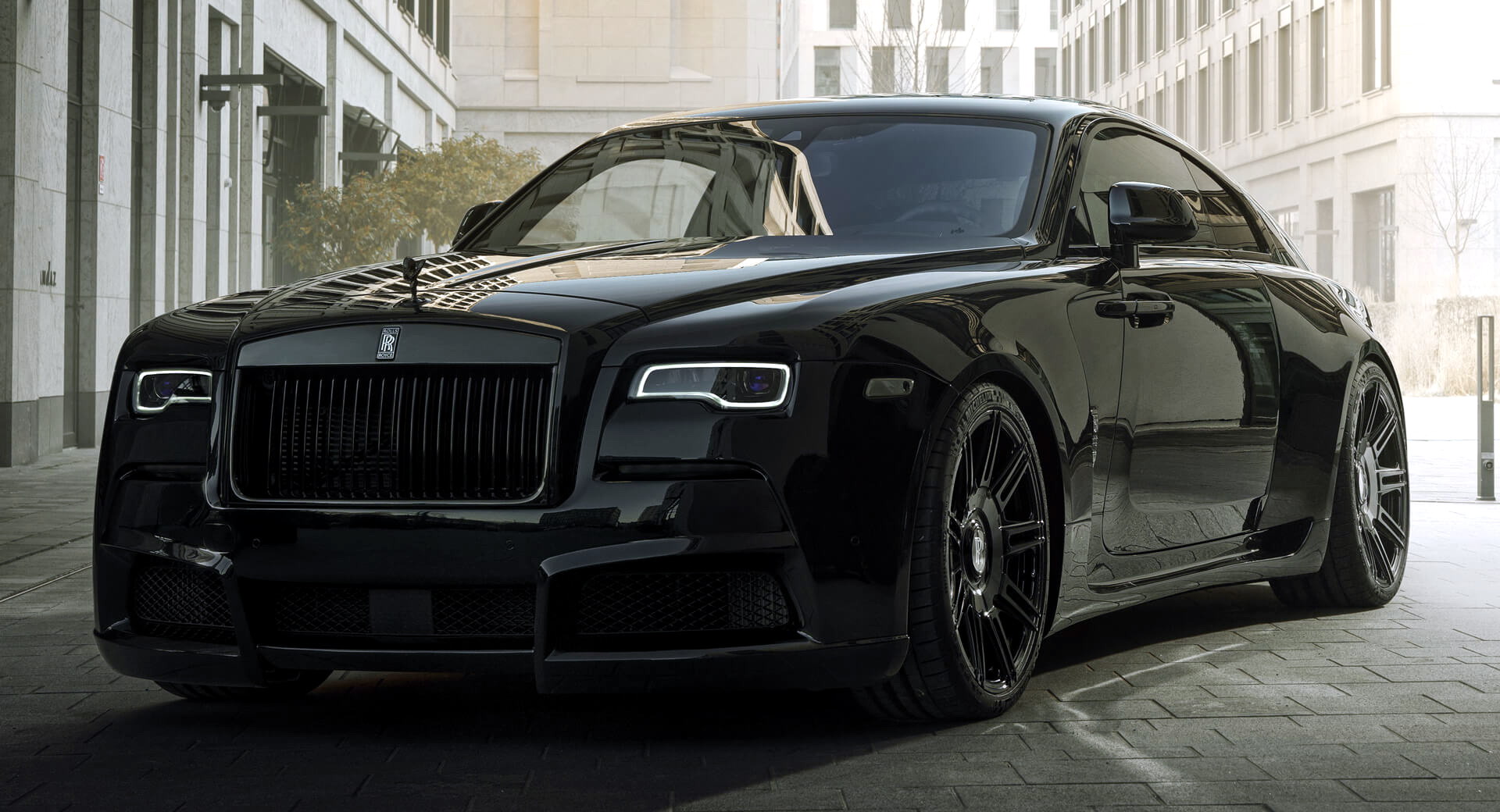 Sinister Custom Blacked Out Rolls Royce Ghost on Matte Black ADV1 Wheels   CARiDcom Gallery