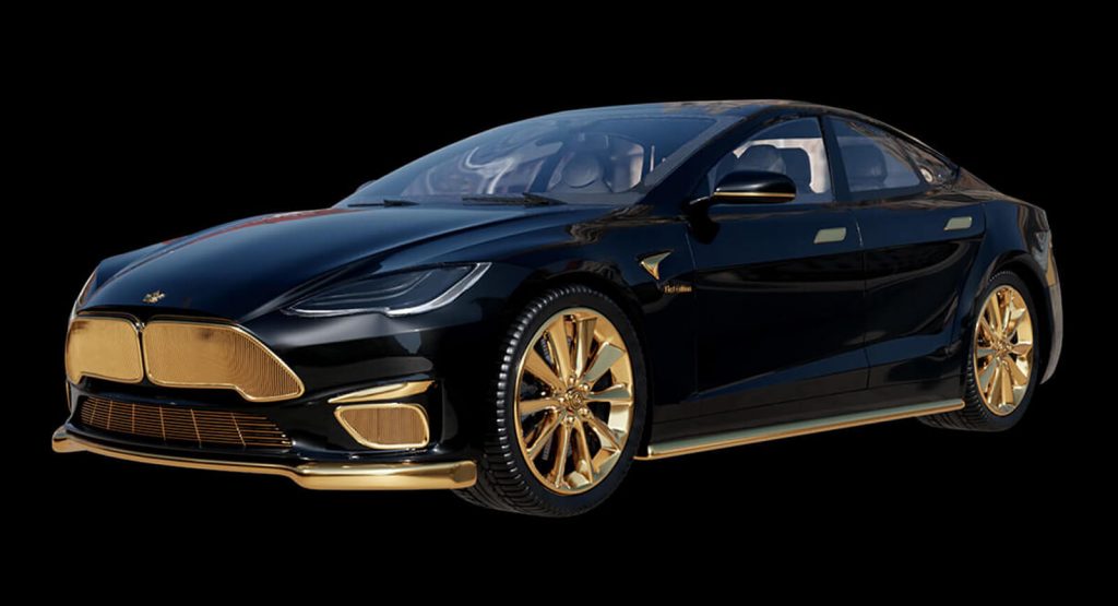 After iPhones, Caviar Is Now Modifying Cars Too; Meet The 24k Gold Tesla Model S ‘999’