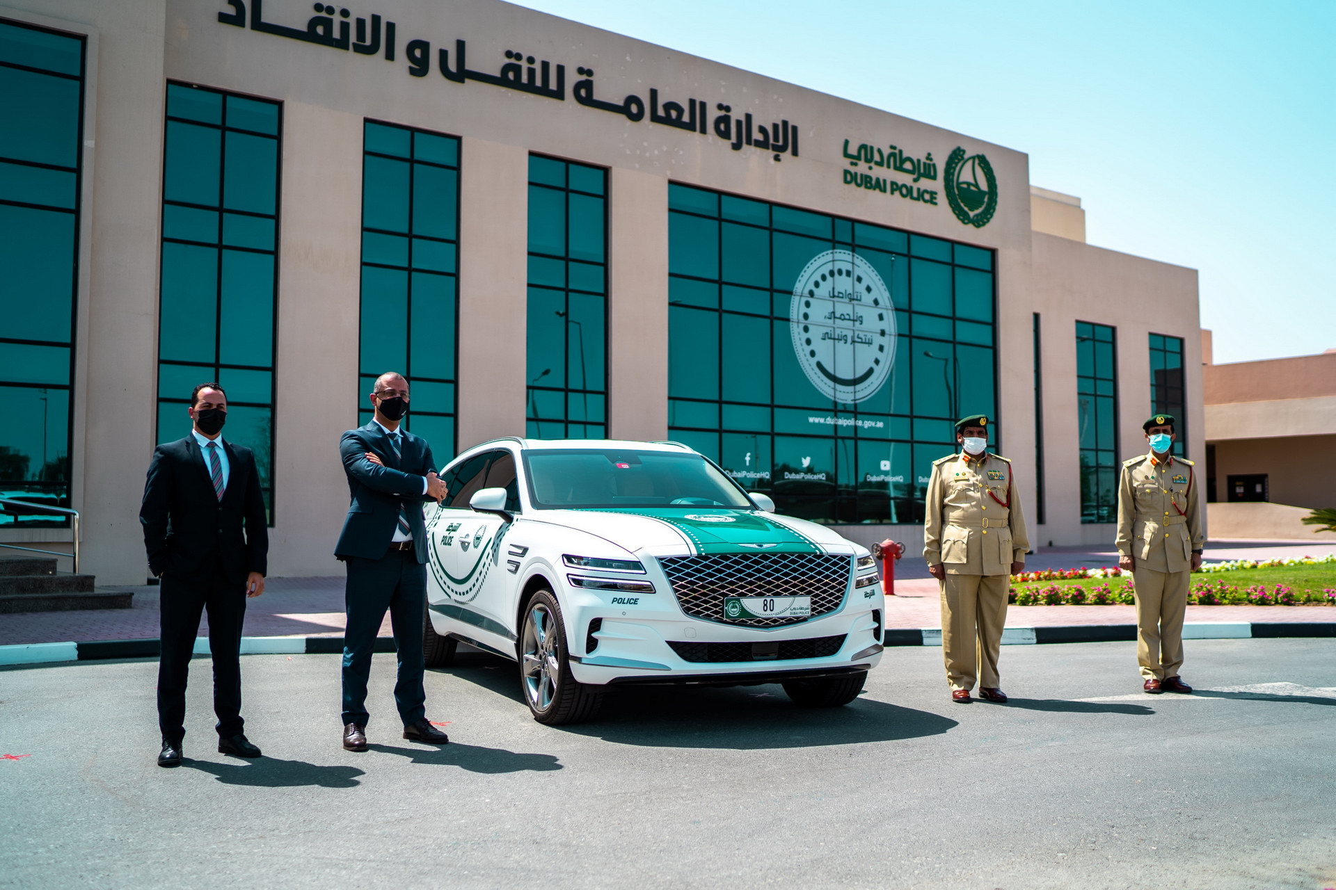 2021 Genesis GV80 Heads To Dubai Dressed In The Official Police Attire