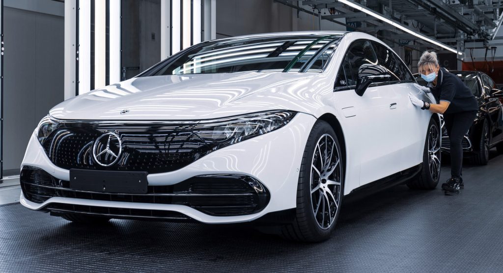  Mercedes-Benz EQS Luxury Electric Sedan Enters Production In Germany