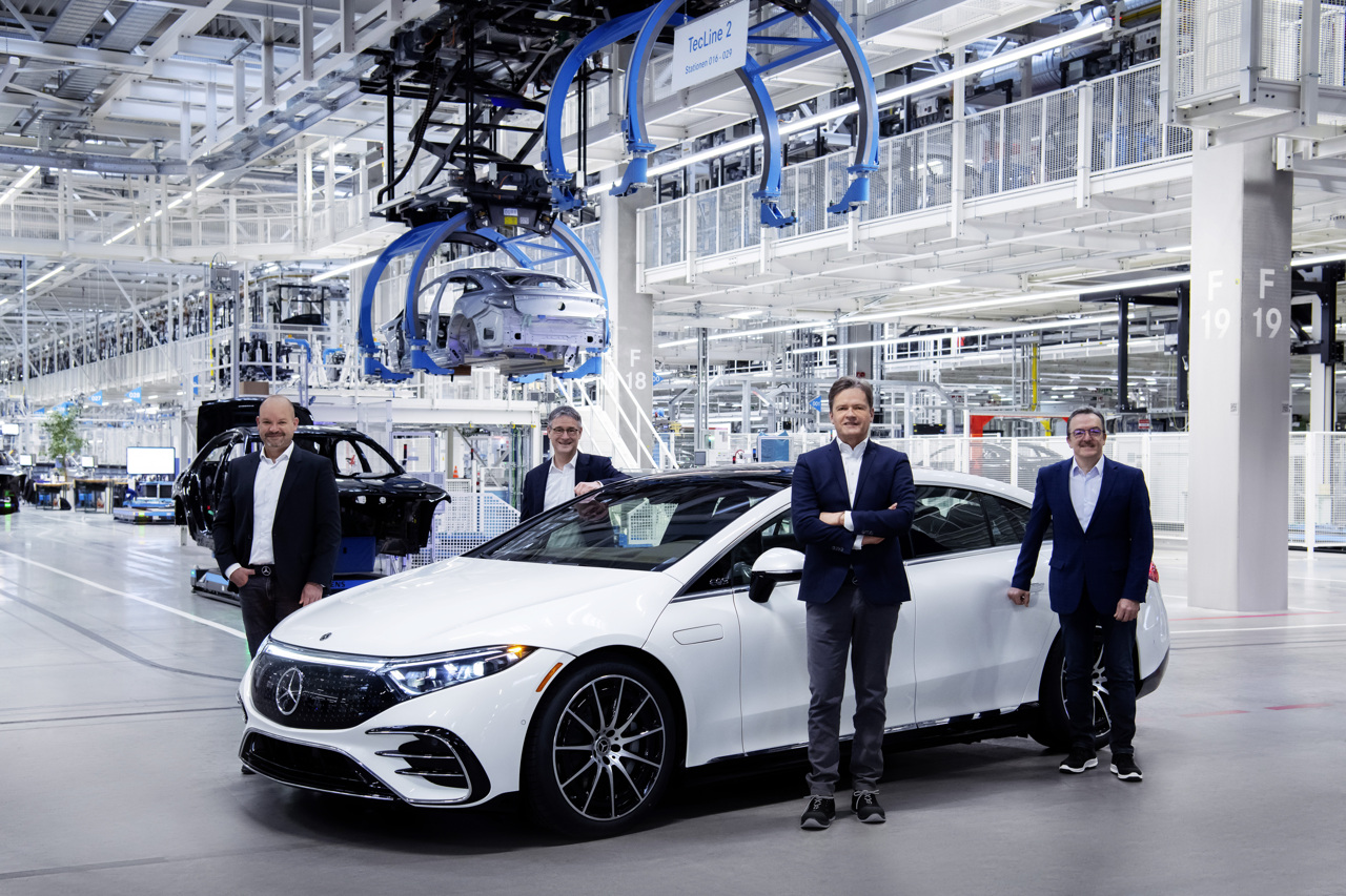 Mercedes-Benz EQS Luxury Electric Sedan Enters Production In Germany