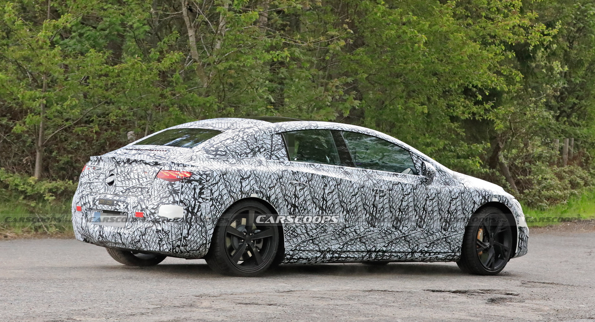 Electric Mercedes AMG EQE Shows Up At The Nurburgring For The First Time