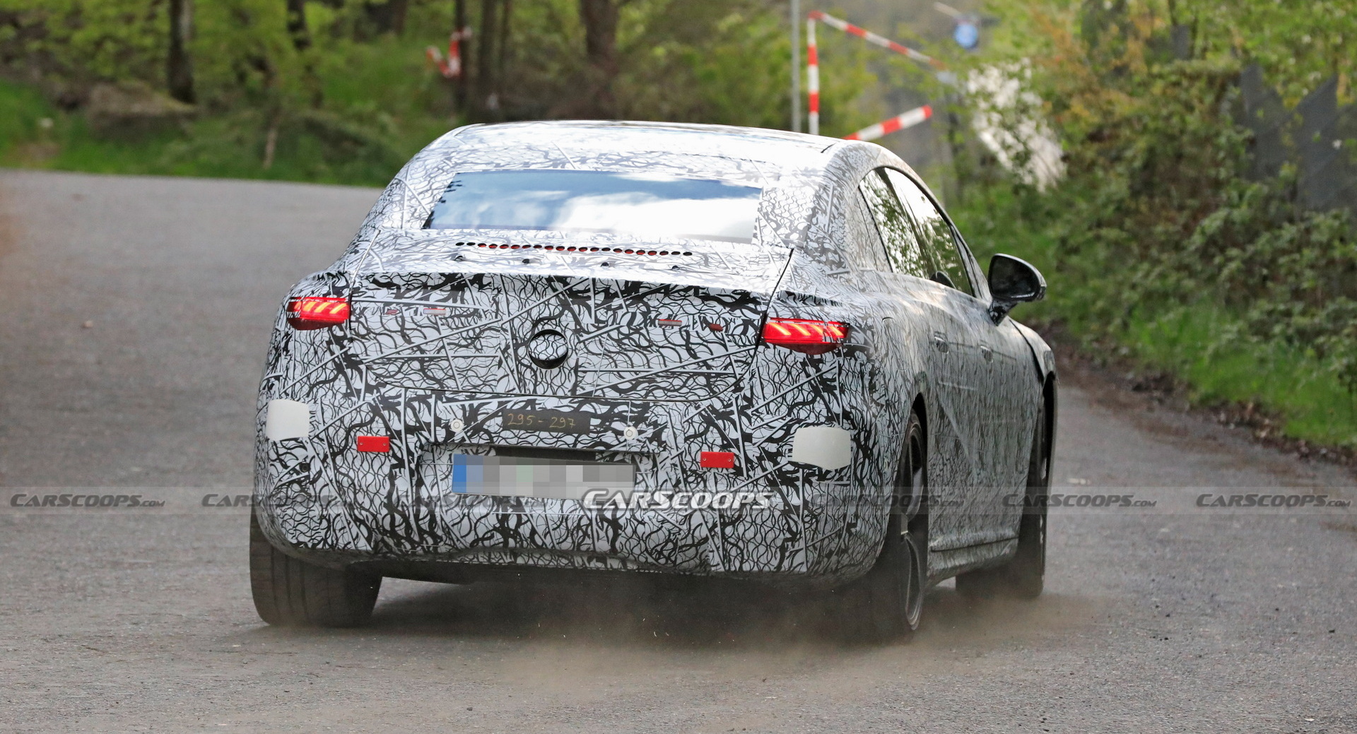 Electric Mercedes AMG EQE Shows Up At The Nurburgring For The First Time