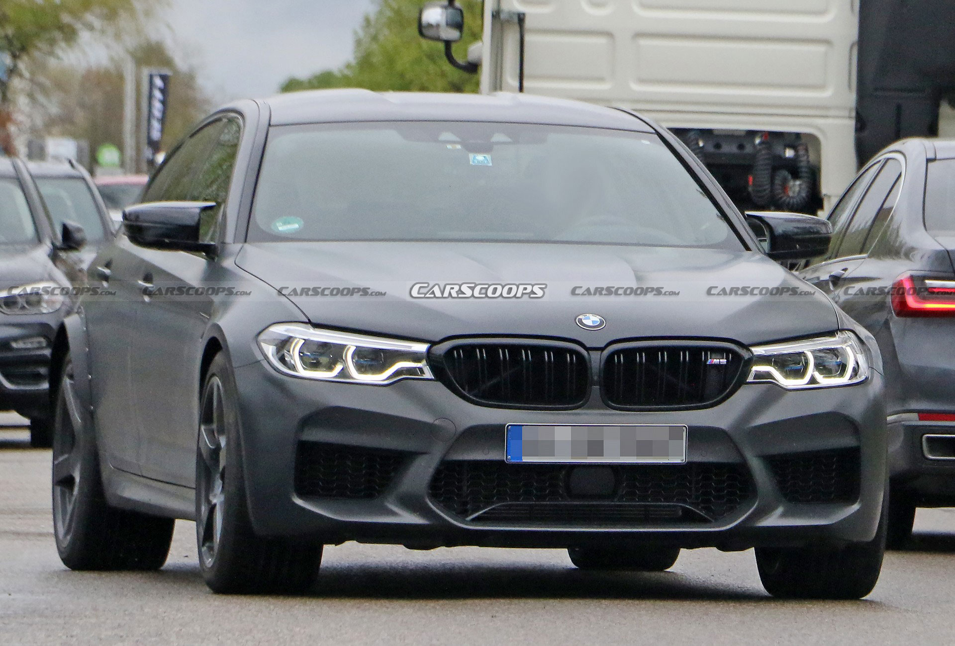 Mysterious BMW M5 Spied With A Wider Rear Track, Could It Be A CSL?