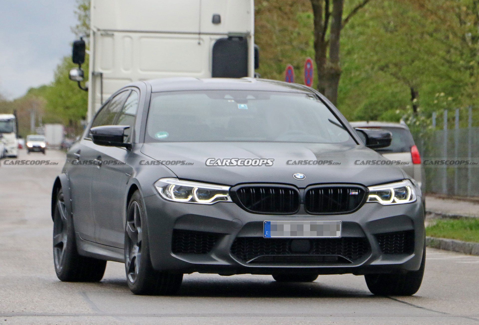 Mysterious BMW M5 Spied With A Wider Rear Track, Could It Be A CSL?