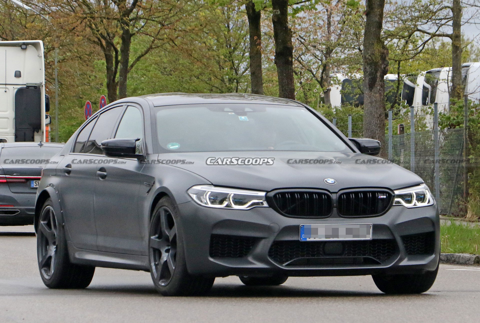 Mysterious BMW M5 Spied With A Wider Rear Track, Could It Be A CSL?