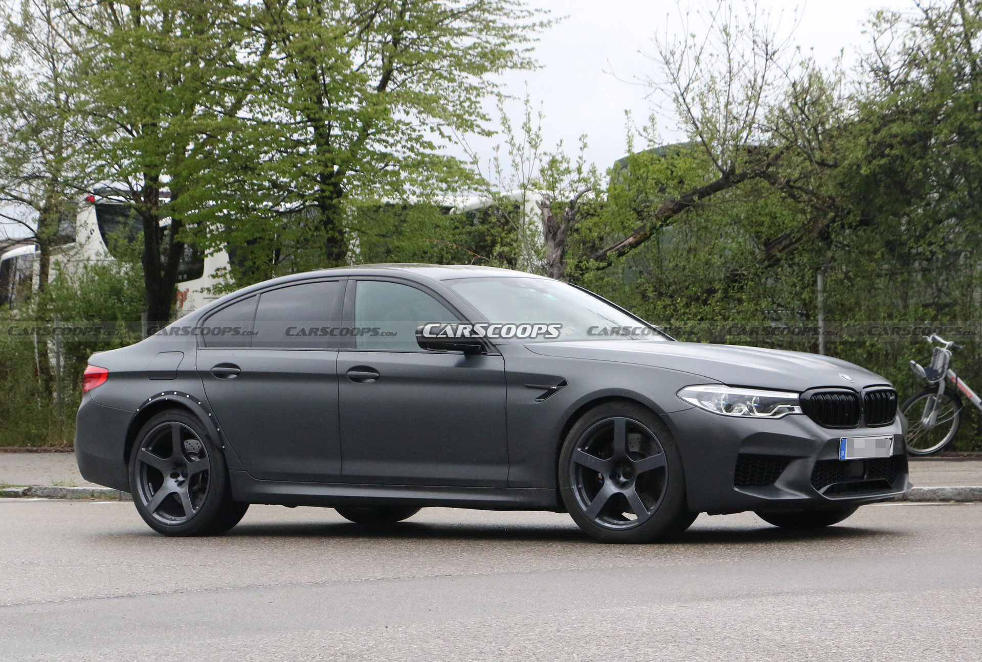 Mysterious BMW M5 Spied With A Wider Rear Track, Could It Be A CSL?