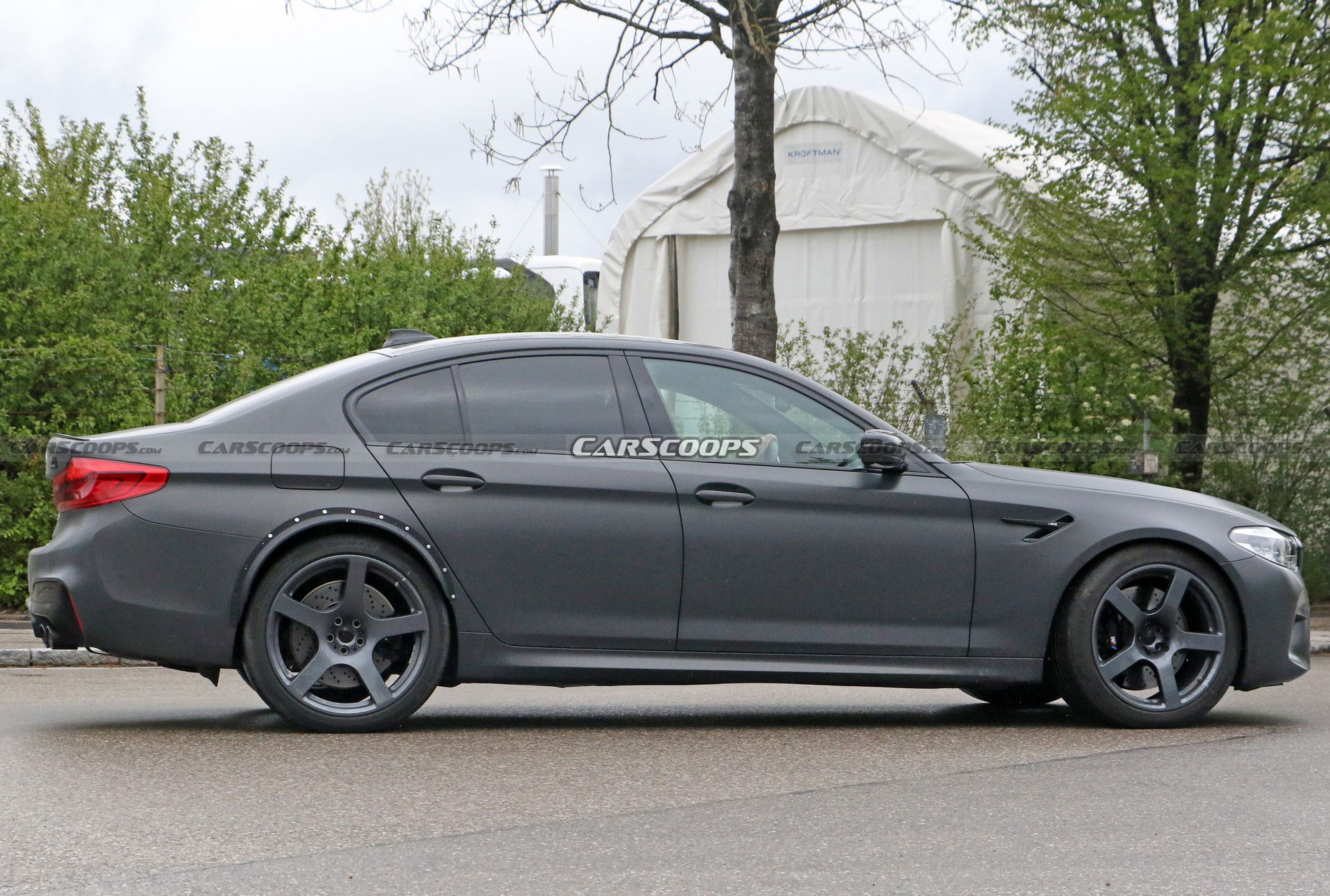 Mysterious BMW M5 Spied With A Wider Rear Track, Could It Be A CSL?