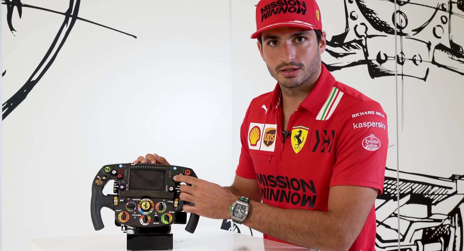 Learn How Ferrari's Formula 1 Steering Wheel Works With Carlos Sainz Jr.