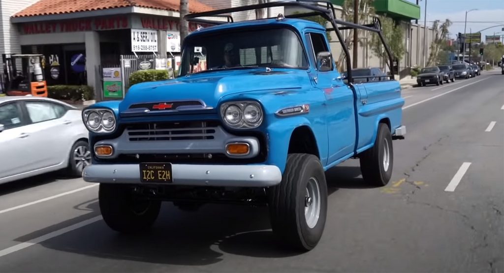  1959 Chevrolet Apache Work Truck Rocks Silverado Chassis, 560 HP Camaro V8
