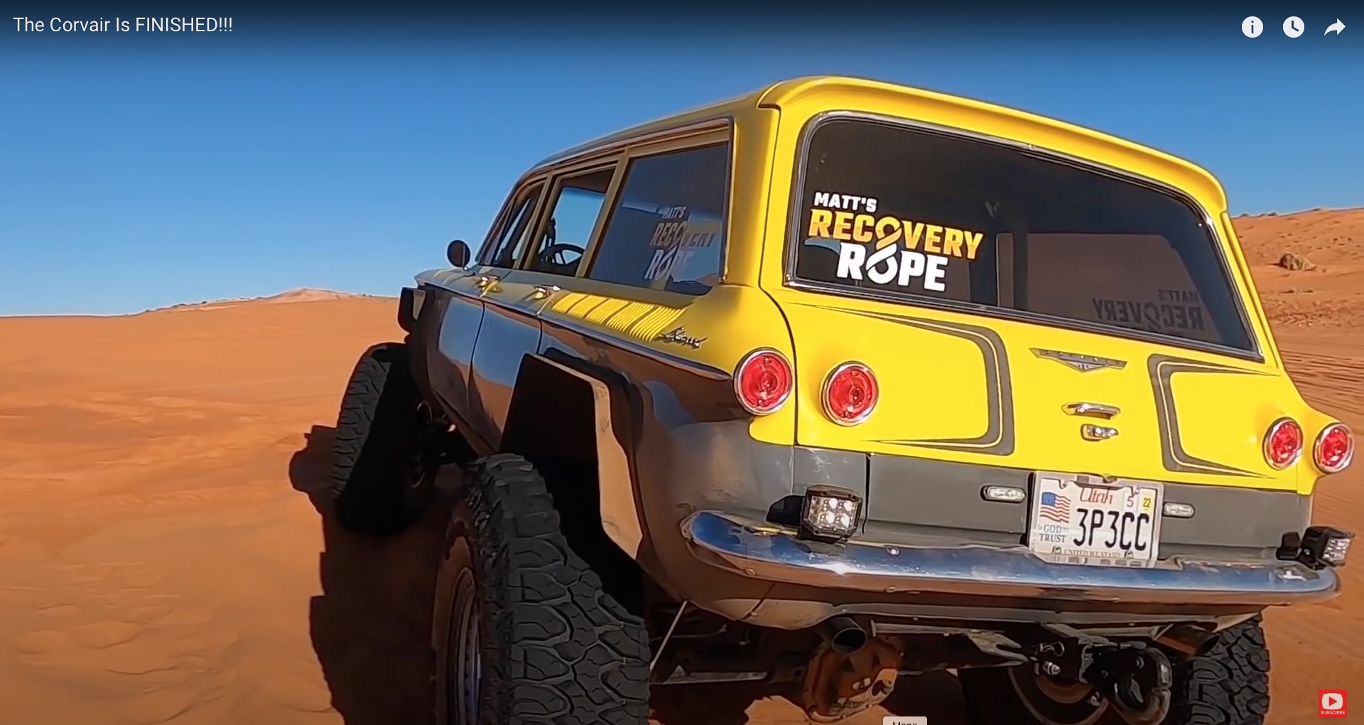 Watch This Kick-Ass Corvair Wagon Recovery Truck Go Dune Jumping