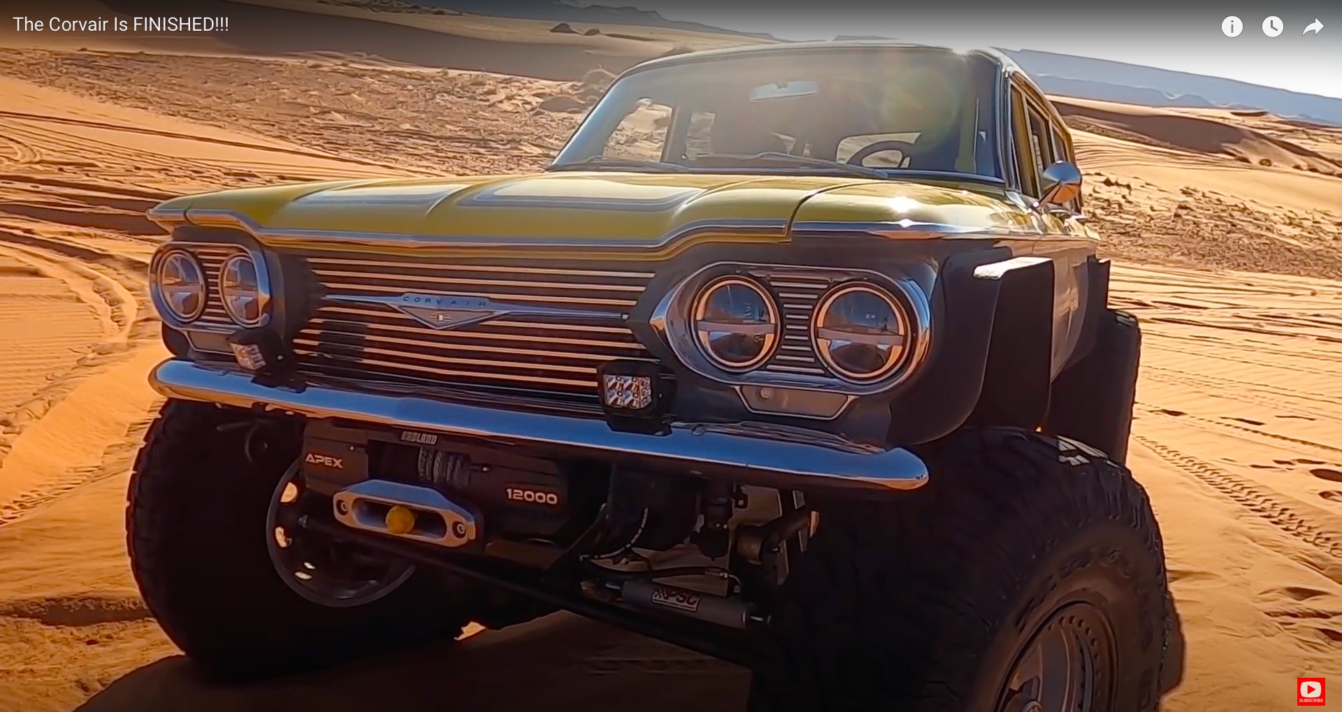 Watch This Kick-Ass Corvair Wagon Recovery Truck Go Dune Jumping