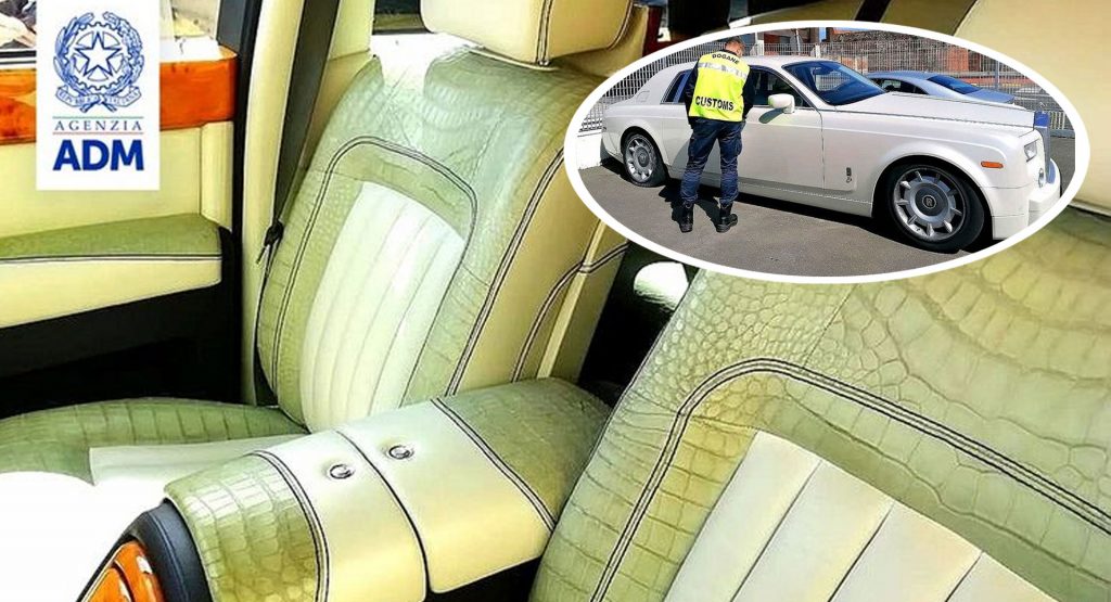  A Rolls-Royce Phantom Was Seized By Italian Authorities Because Of Its Crocodile Skin Interior