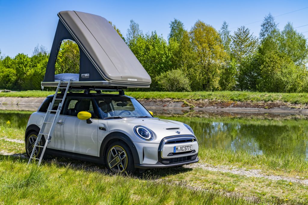 MINI Thinks You’ll Go Camping In The Cooper SE, Launches Rooftop Tent ...