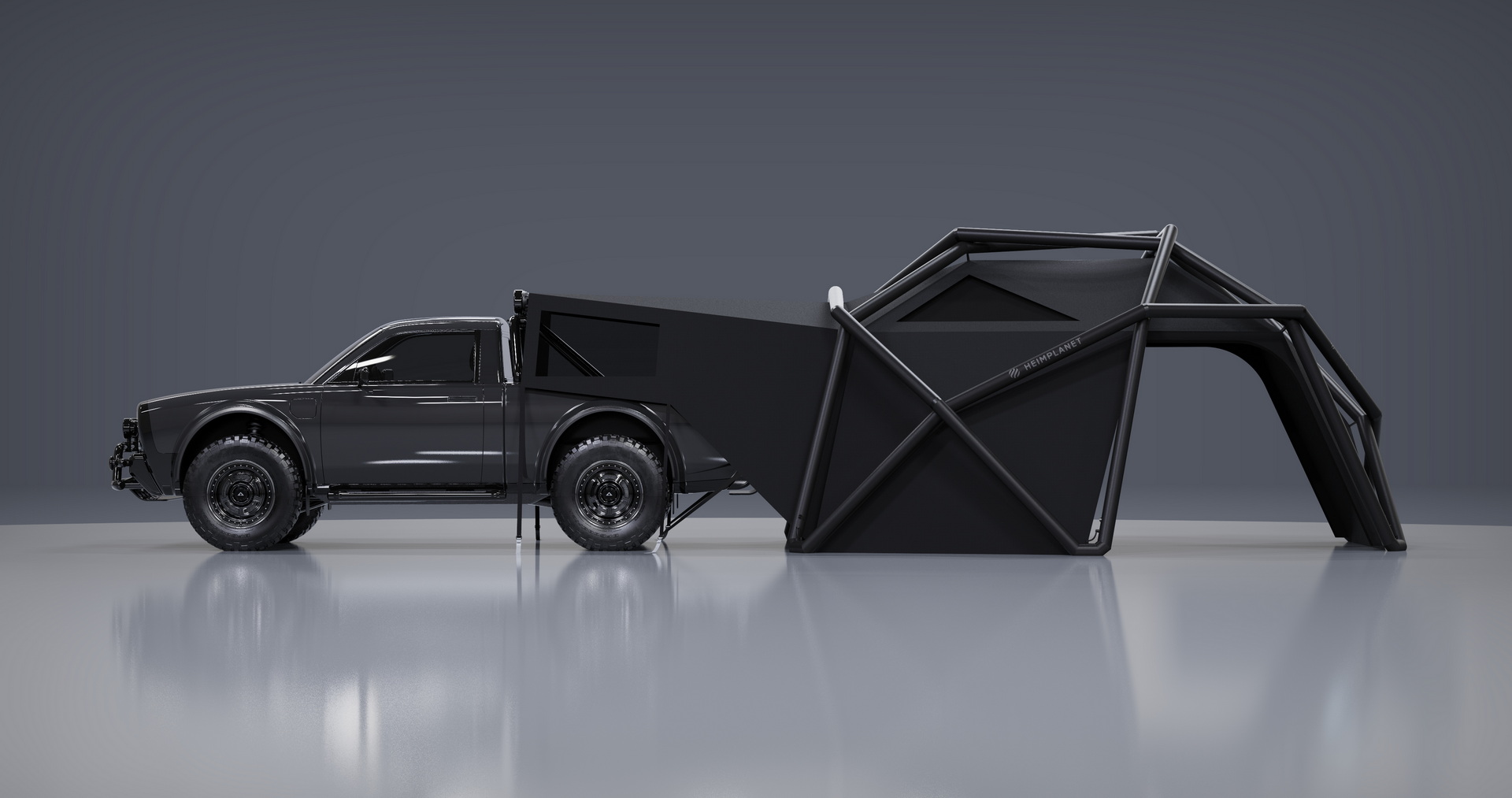 AMC Wolf+ Electric Pickup Won’t Come Until 2023, But It’s Got A Geodesic Tent