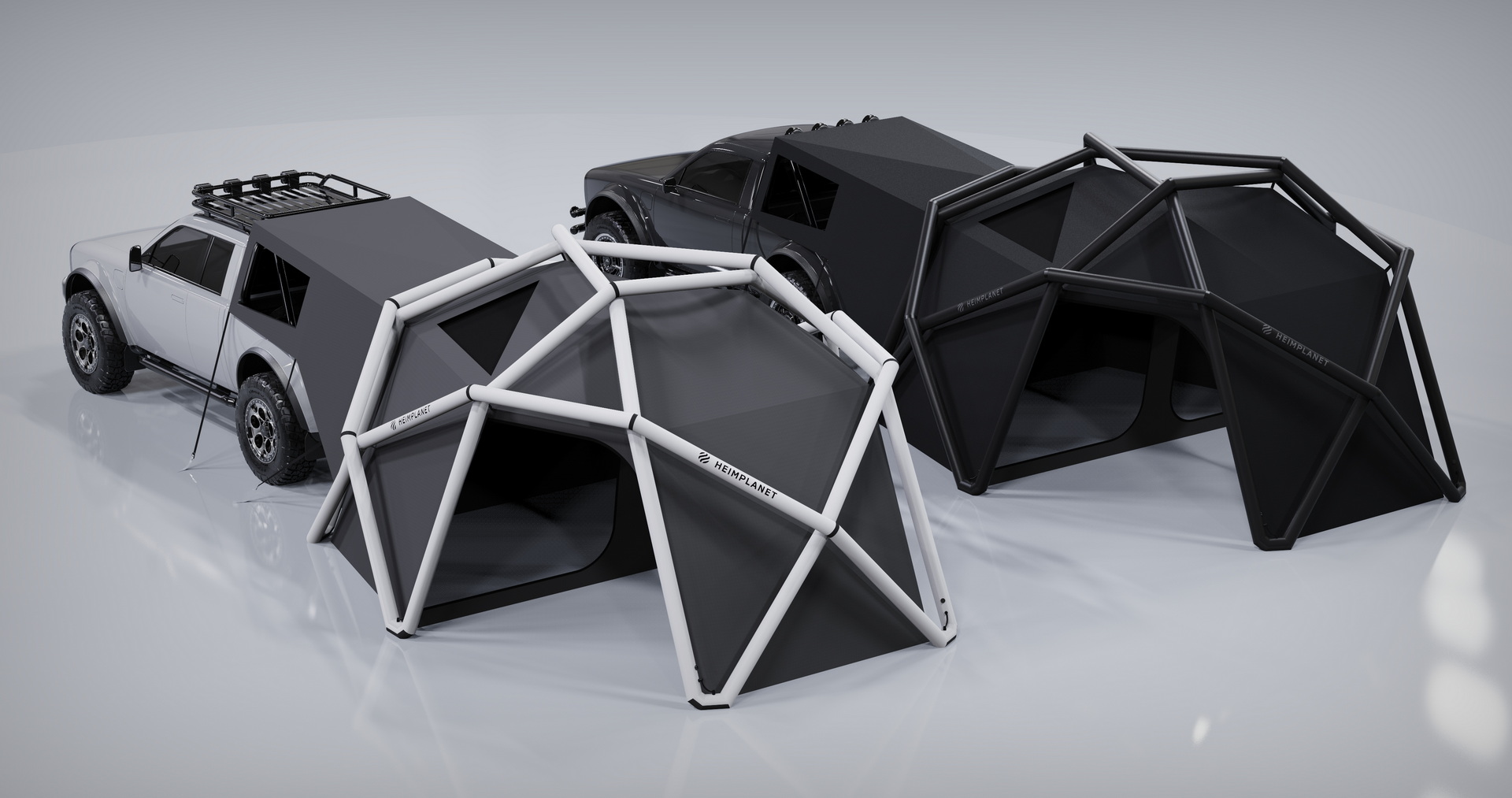 AMC Wolf+ Electric Pickup Won’t Come Until 2023, But It’s Got A Geodesic Tent