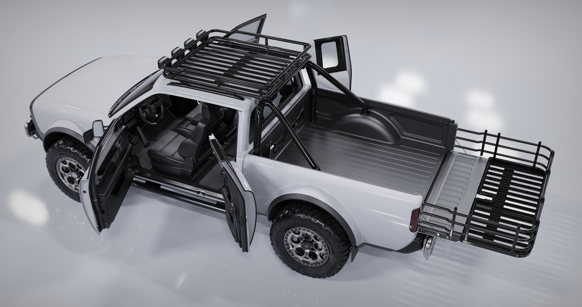 AMC Wolf+ Electric Pickup Won’t Come Until 2023, But It’s Got A Geodesic Tent