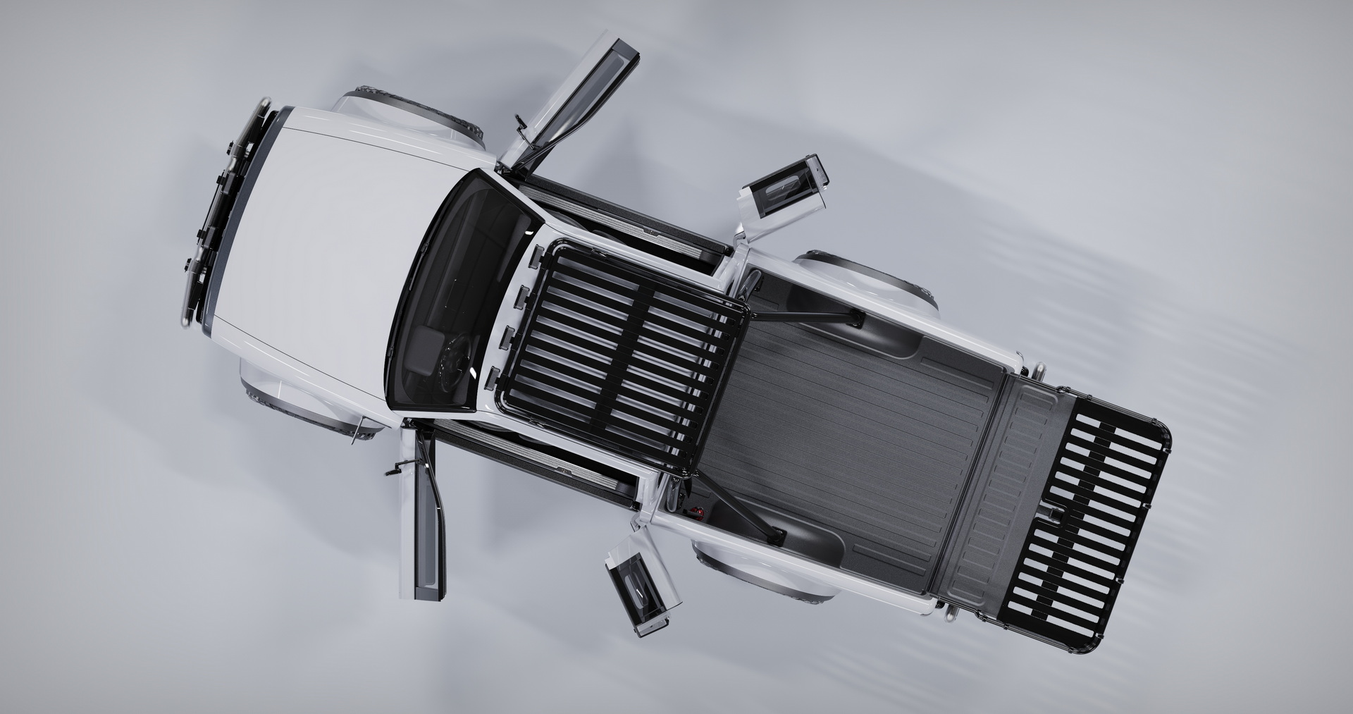 AMC Wolf+ Electric Pickup Won’t Come Until 2023, But It’s Got A Geodesic Tent