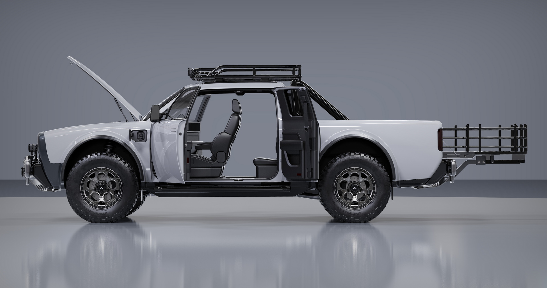 AMC Wolf+ Electric Pickup Won’t Come Until 2023, But It’s Got A Geodesic Tent