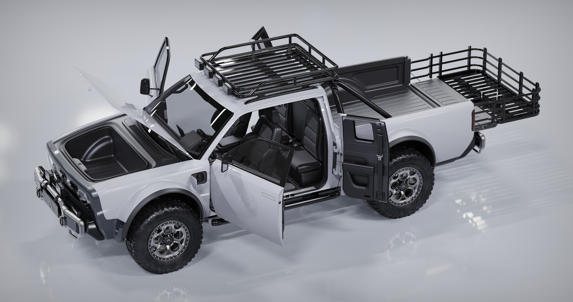 AMC Wolf+ Electric Pickup Won’t Come Until 2023, But It’s Got A Geodesic Tent