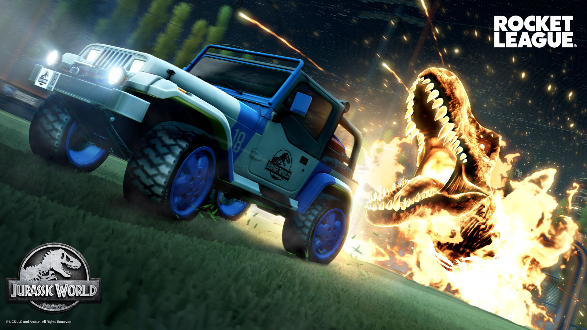 Ford F-150, K.I.T.T., DeLorean, And Jurassic World Jeep Wrangler Coming To Rocket League This Summer