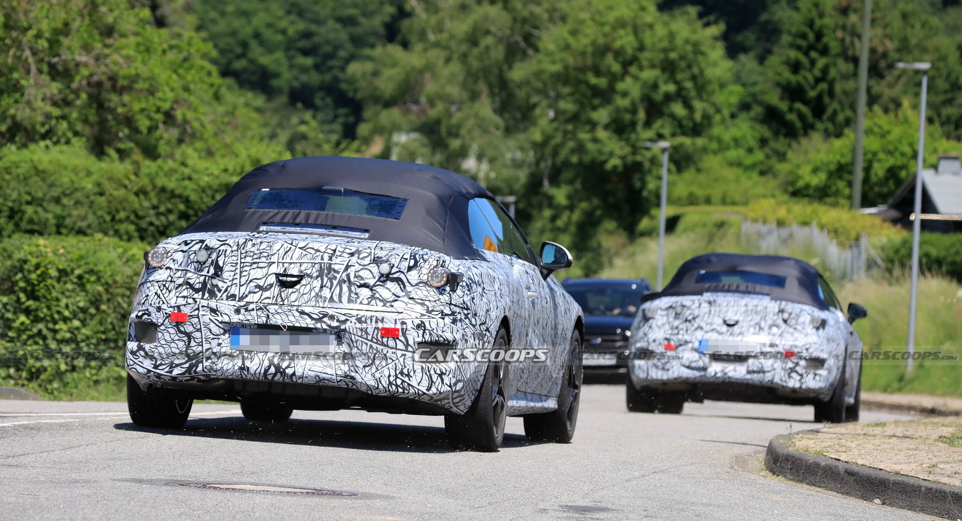 2023 Mercedes-Benz C-Class Cabrio Caught Cruising With Fake Tops In Spy Pictures