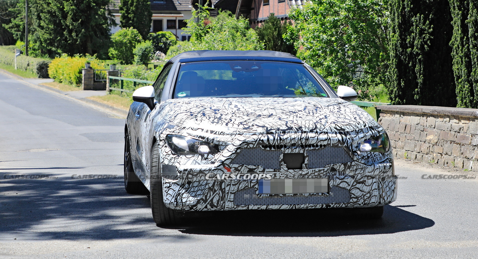 2023 Mercedes-Benz C-Class Cabrio Caught Cruising With Fake Tops In Spy Pictures