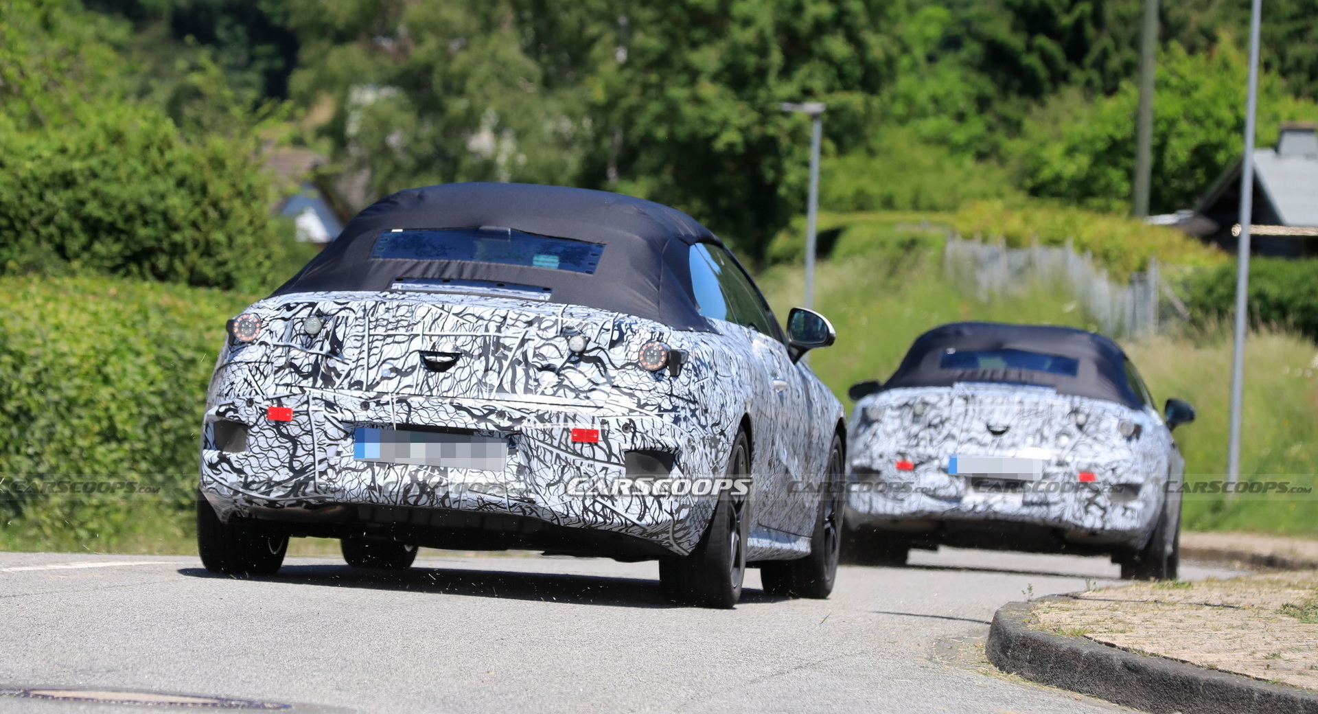2023 Mercedes-Benz C-Class Cabrio Caught Cruising With Fake Tops In Spy Pictures
